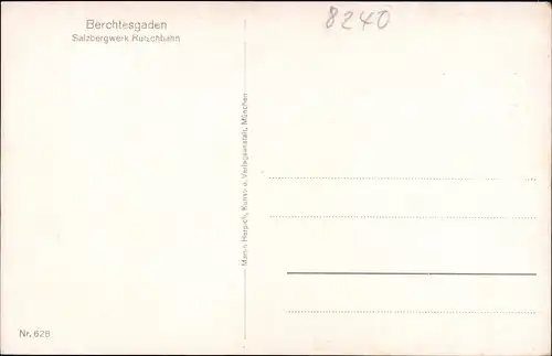 Ak Berchtesgaden in Oberbayern, Salzbergwerk Rutschbahn