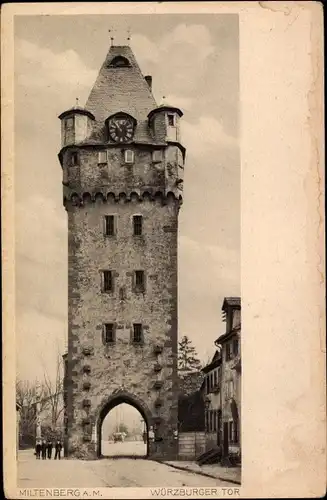 Ak Miltenberg am Main Unterfranken, Würzburger Tor