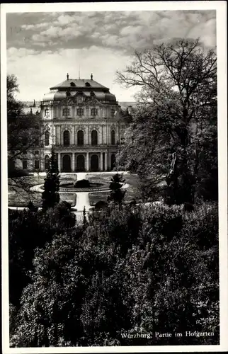 Ak Würzburg am Main Unterfranken, Hofgarten