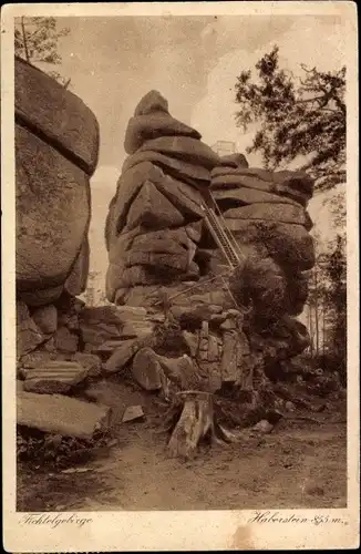 Ak Wunsiedel im Fichtelgebirge Oberfranken, Kösseine, Haberstein