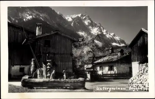 Ak Untergrainau Grainau in Oberbayern, Berge