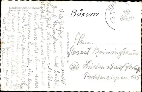 Ak Nordseebad Büsum, Deich, Strand