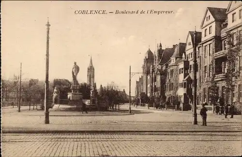 Ak Koblenz Koblenz in Rheinland Pfalz, Boulevard de l'Empereur