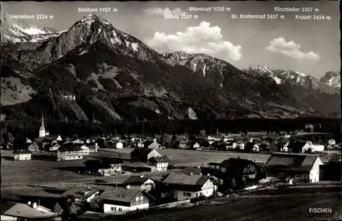 Ak Fischen im Allgäu Schwaben, Nebelhorn, Kratzer, Großer Krottenkopf