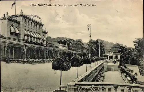 Ak Bad Nauheim in Hessen, Kurhausterrasse, Musiktempel