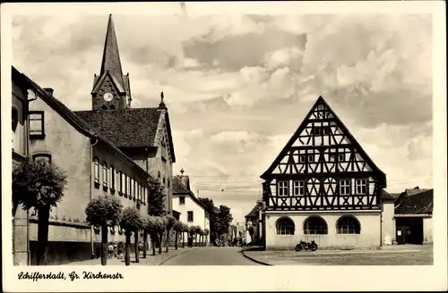 Ak Schifferstadt in der Pfalz, Große Kirchenstraße