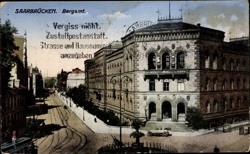 Ak Saarbrücken im Saarland, Bergamt