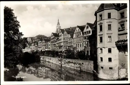 Ak Tübingen am Neckar, Teilansicht, Geschäftshaus Albert Bader, Optiker L. Metzger