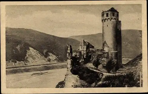 Ak Rüdesheim am Rhein, Ehrenfels, Ruine