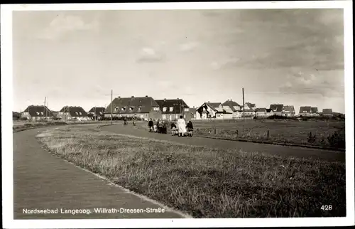 Ak Langeoog, Willrath Dreesen Straße, Häuser, Siedlung