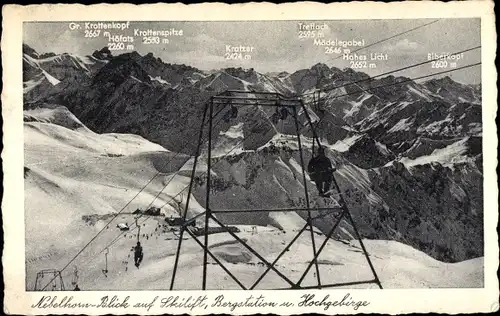Ak Oberstdorf im Oberallgäu, Nebelhorn, Skilift, Bergstation, Hochgebirge