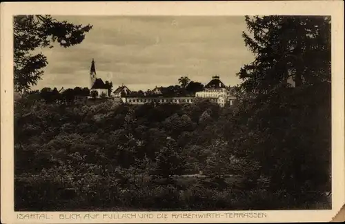 Ak Pullach im Isartal Oberbayern, Rabenwirth-Terrassen
