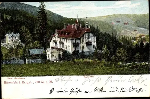 Ak Bärenfels Altenberg im Erzgebirge, Hotel Quisisana