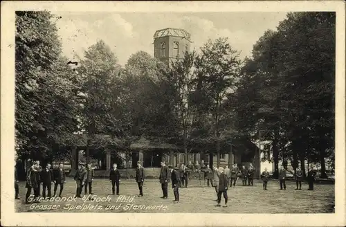 Ak Goch Niederrhein, Großer Spielplatz, Sternwarte, Gymnasium Gaesdonck, Fußball