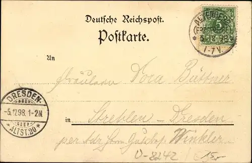 Litho Altenberg im Erzgebirge, Totalansicht, Villa Unger, Restaurant