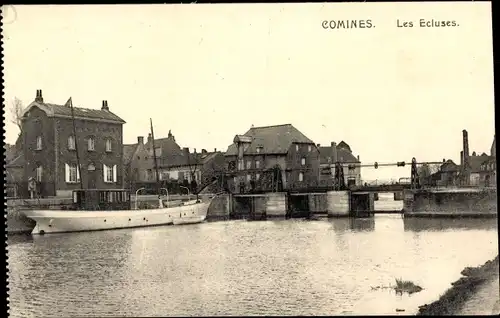 Ak Comines Wallonie Hennegau, Les Ecluses