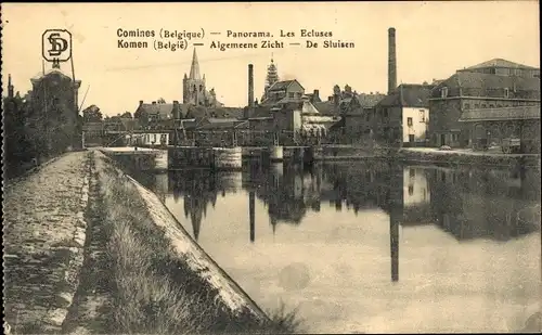 Ak Comines Warneton Wallonien Hennegau, Les Ecluses, Schleuse