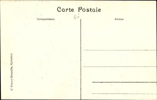 Ak Rochefort Namur, Panoramablick vom Ort, Felder