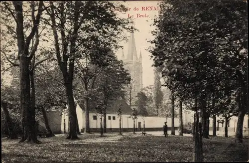 Ak Ronse Renaix Ostflandern, Durchblick zur Kirche