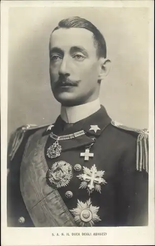 Ak Luigi Amedeo di Savoia-Aosta, Sohn von Amadeus I., König von Spanien, Portrait, Orden