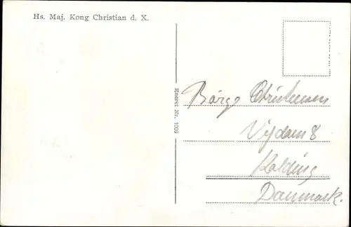 Ak König Christian X. von Dänemark, Portrait zu Pferde