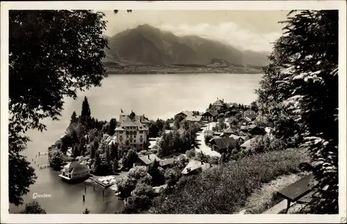 Ak Gunten am Thunersee Kanton Bern, Totalansicht