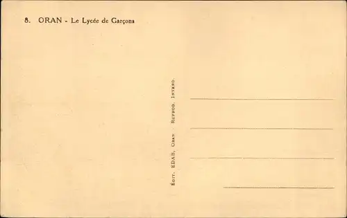 Ak Oran Algerien, Lycee de Garcons