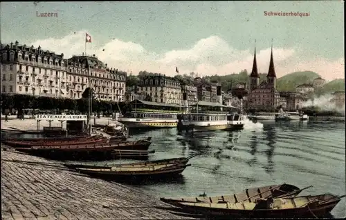 Ak Luzern Stadt Schweiz, Schweizerhofquai