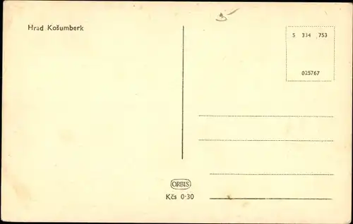 Ak Košumberk Koschumberg Luže Lusche Region Pardubitz, Hrad Košumberk, Burg Koschumberg