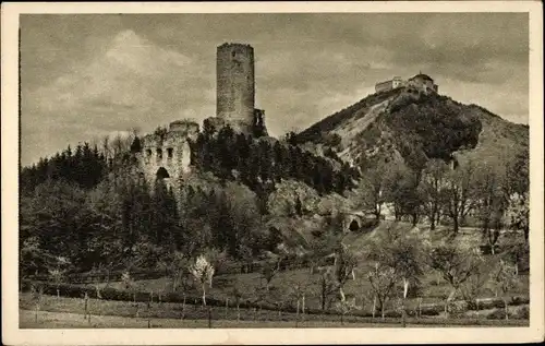 Ak Točník Totschnik Mittelböhmen, Burg Točník, Burg Žebrák