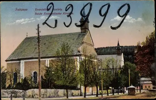 Ak Sabinov Slowakei, evangelische Kirchen