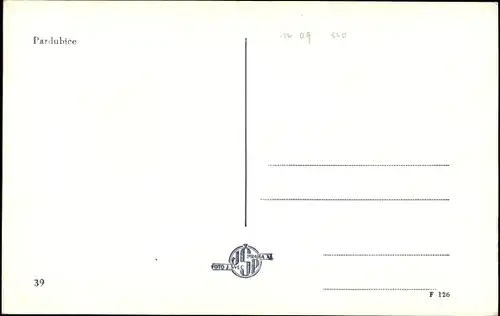 Ak Pardubice Pardubitz Stadt, Gebäude, Teich