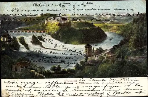 Relief Ak Rheinfall Kanton Schaffhausen, Panorama