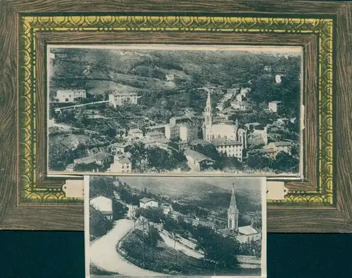 Leporello Ak Valfleury Loire, Vue générale, eglise