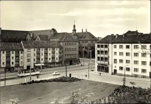 Ak Nordhausen am Harz, Rautenstraße, Straßenbahn