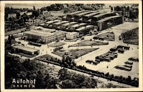 Ak Hansestadt Bremen, Autohof aus der Vogelschau