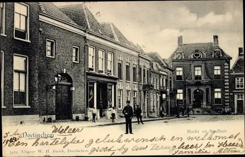 Ak Doetinchem Gelderland, Markt, Rathaus