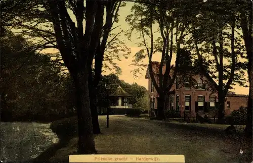 Ak Harderwijk Gelderland, Friesche-Kanal