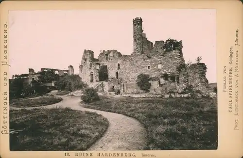 Kabinett Foto Nörten Hardenberg in Niedersachsen, Ruine Hardenberg