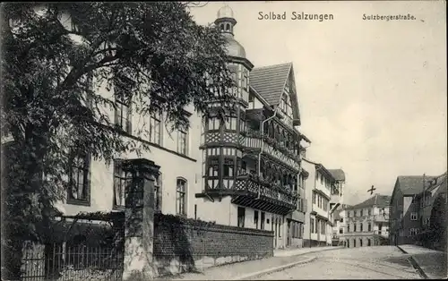 Ak Bad Salzungen im Wartburgkreis, Sulzberger Straße, Haus mit Erker