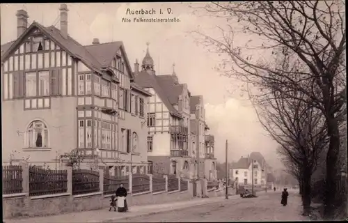 Ak Auerbach im Vogtland, Alte Falkensteinerstraße