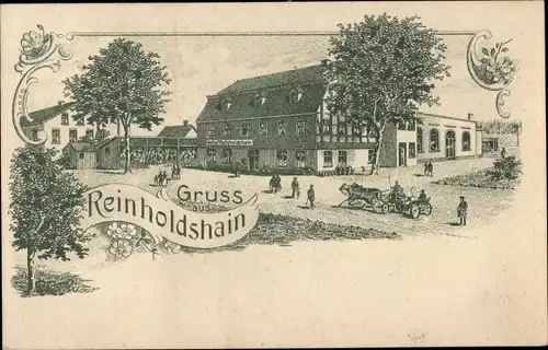 Litho Reinholdshain Glauchau in Sachsen, Gasthof