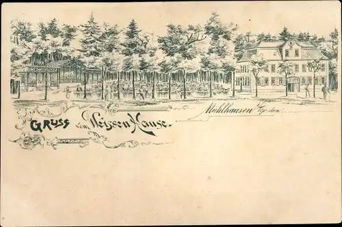 Litho Mühlhausen in Thüringen, Gastwirtschaft zum Weißen Hause