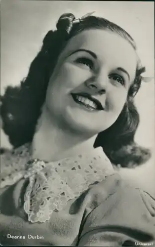 Ak Schauspielerin Deanna Durbin, Portrait