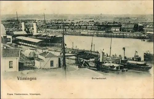 Ak Vlissingen Zeeland Niederlande, Buitenhaven