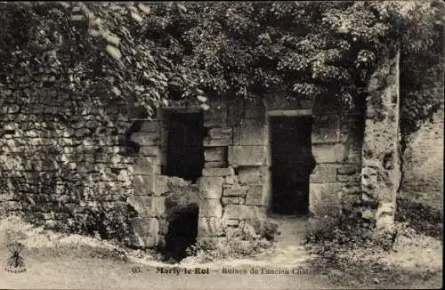 Ak Marly le Roi Yvelines, Ruinen der alten Burg