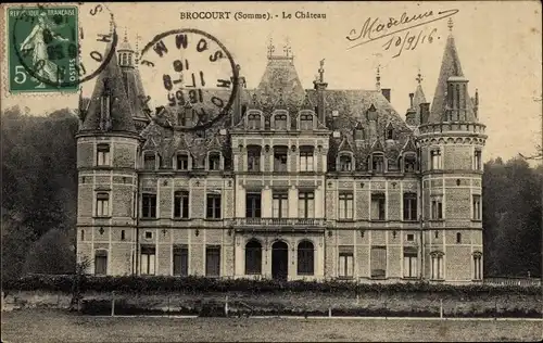 Ak Brocourt-Somme, Schloss