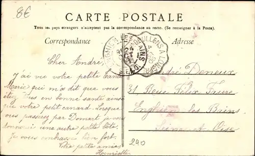 Ak Domart Somme, Haus der Templer