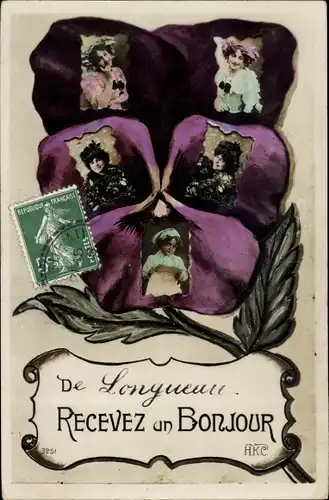 Ak Longueau Somme, Damen, Portraits