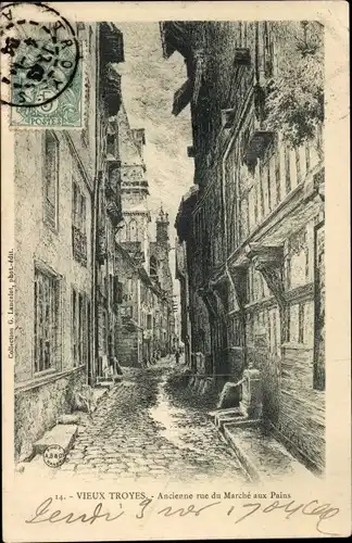 Litho Troyes-Aube, Alte Rue du Marche aux Pains